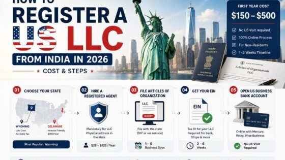 How To Register a US LLC from India in 2026 (Cost & Steps)